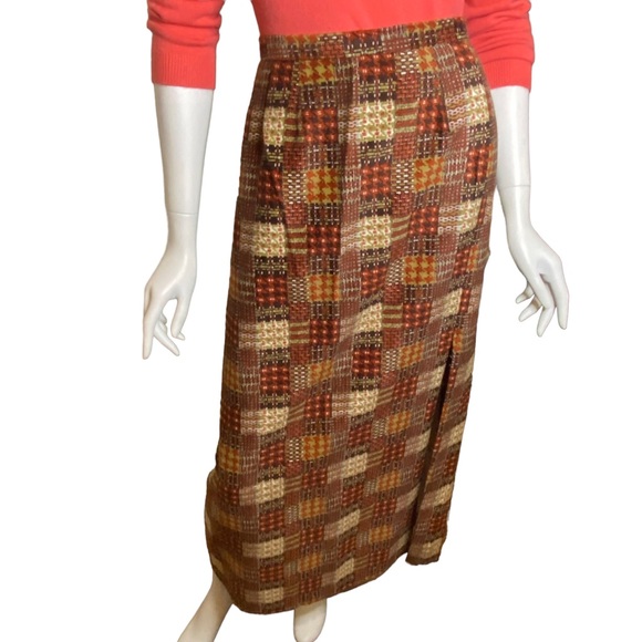💜 Host Pick Vintage 70s Patchwork Maxi Skirt Size M - Picture 4 of 10